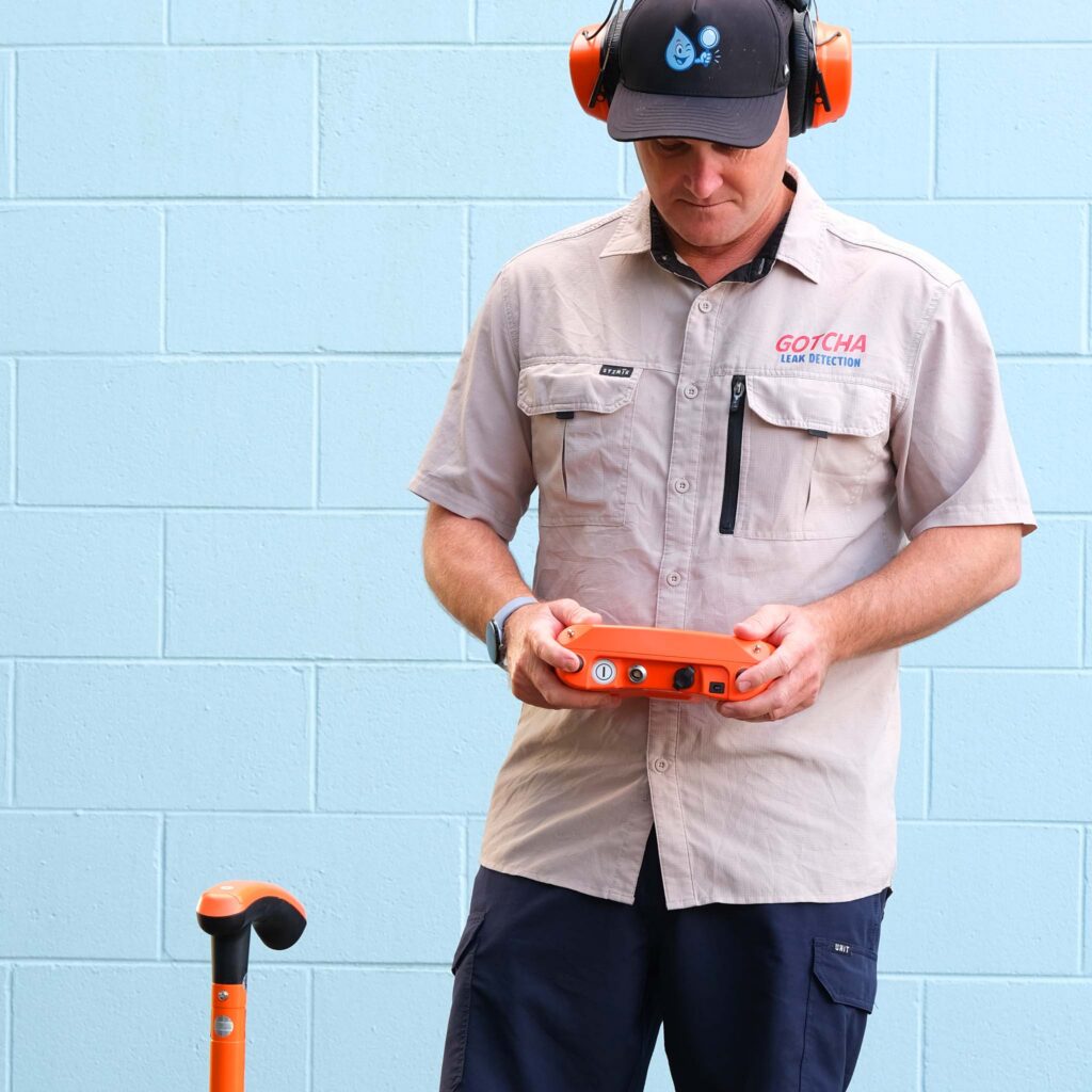 Craig from Gotcha Leak Detection investigation a potential leak.