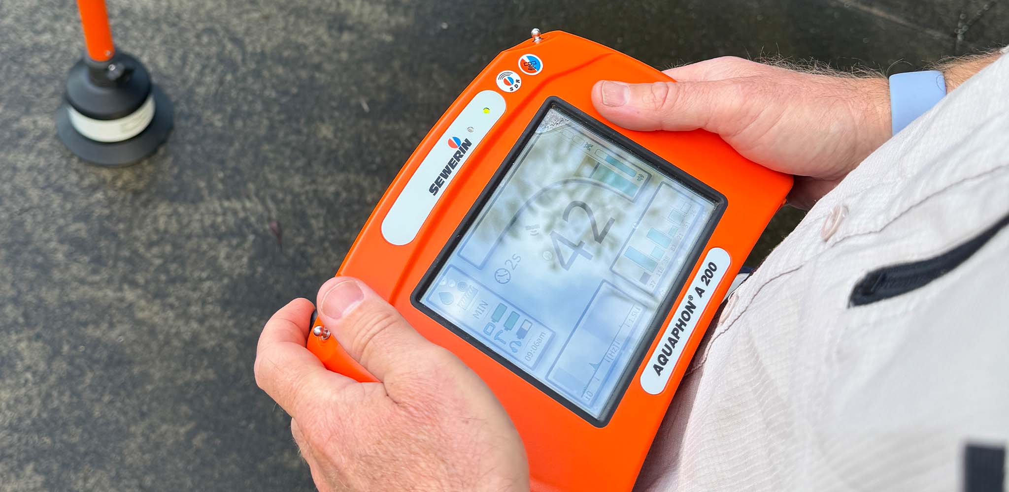 Gotcha leak detection use state-of-the-art acoustic listening equipment.